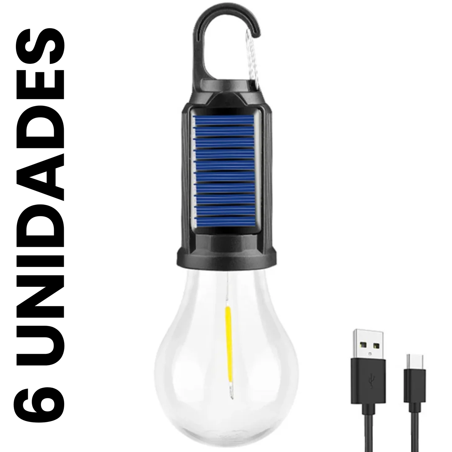 SolarSphere™ – Bombilla Solar Portátil con Enganche