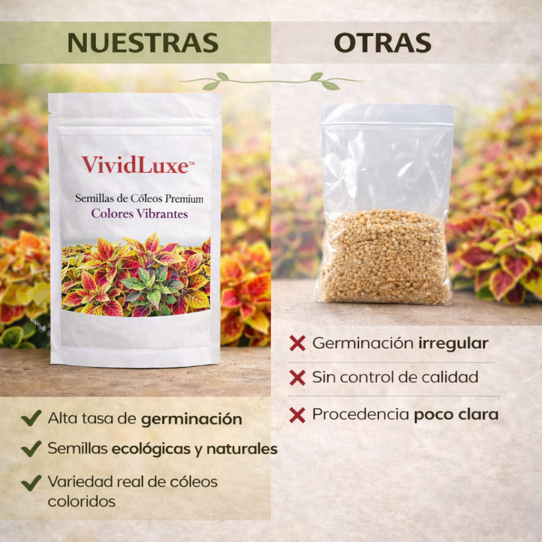 VividLuxe: Semillas de Coleus Premium de Colores Vibrantes