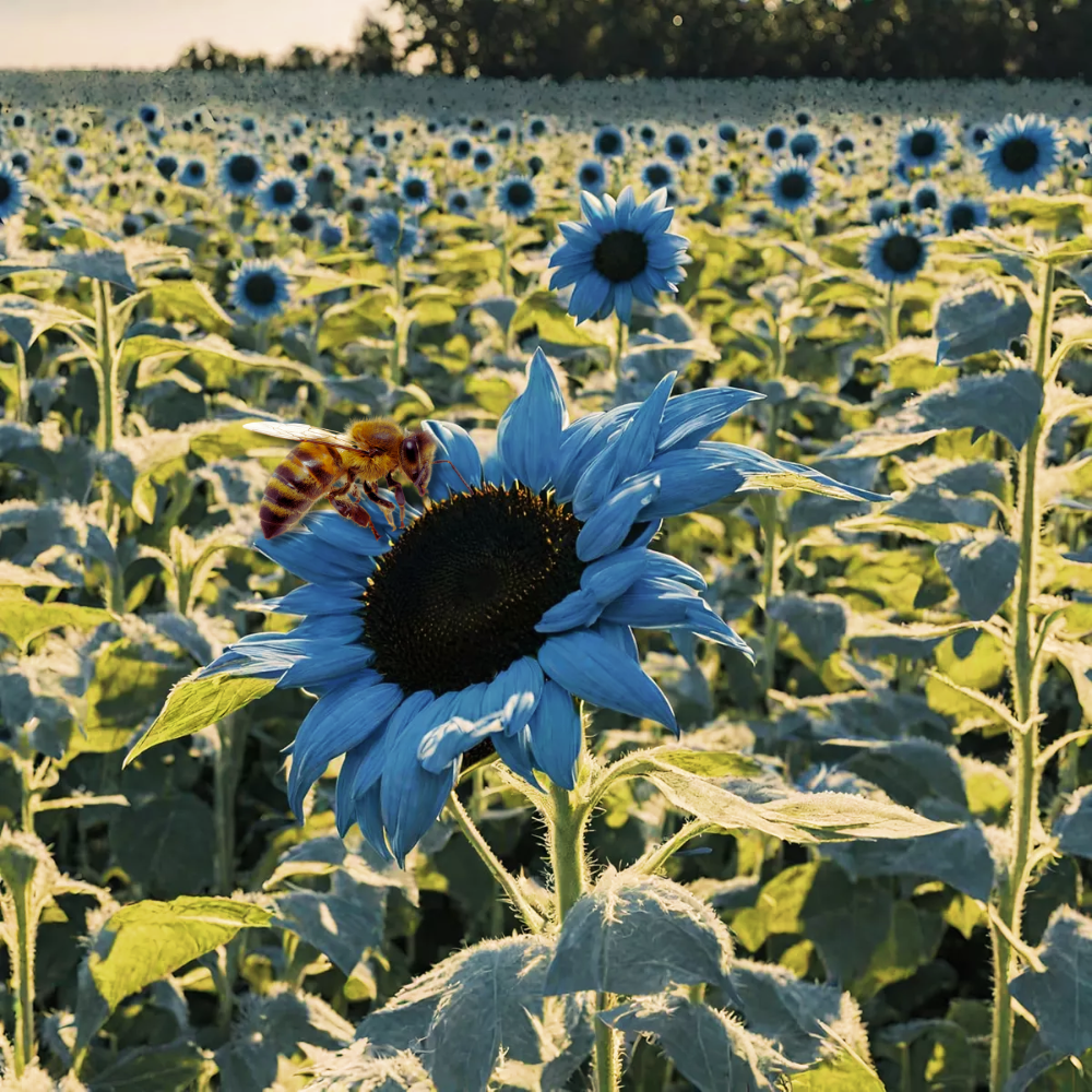 Índigo: Semillas de girasol azul