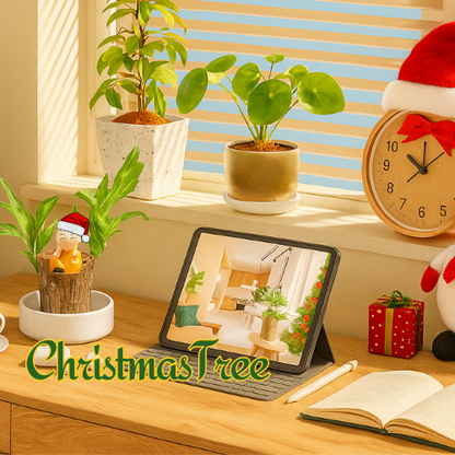 ChristmasTree: Planta de madera navideña de la suerte