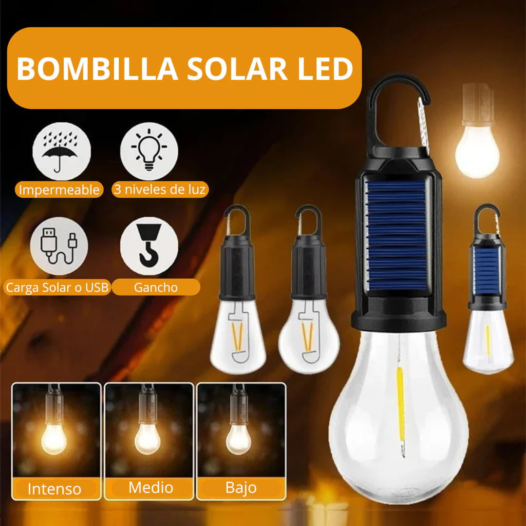 SolarSphere™ – Bombilla Solar Portátil con Enganche