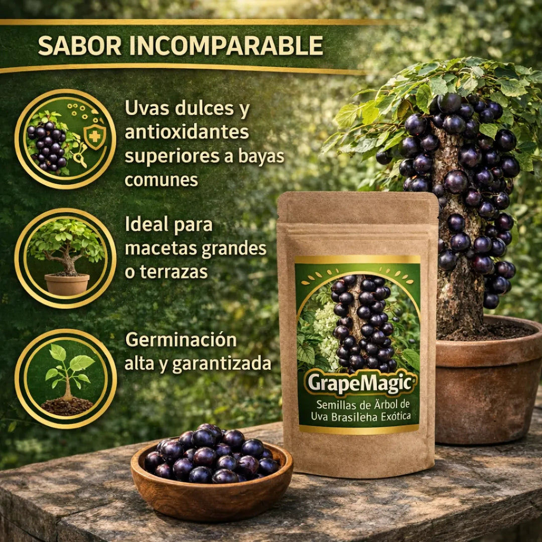 GrapeMagic - Semillas de Árbol de Uva Brasileña Exótica