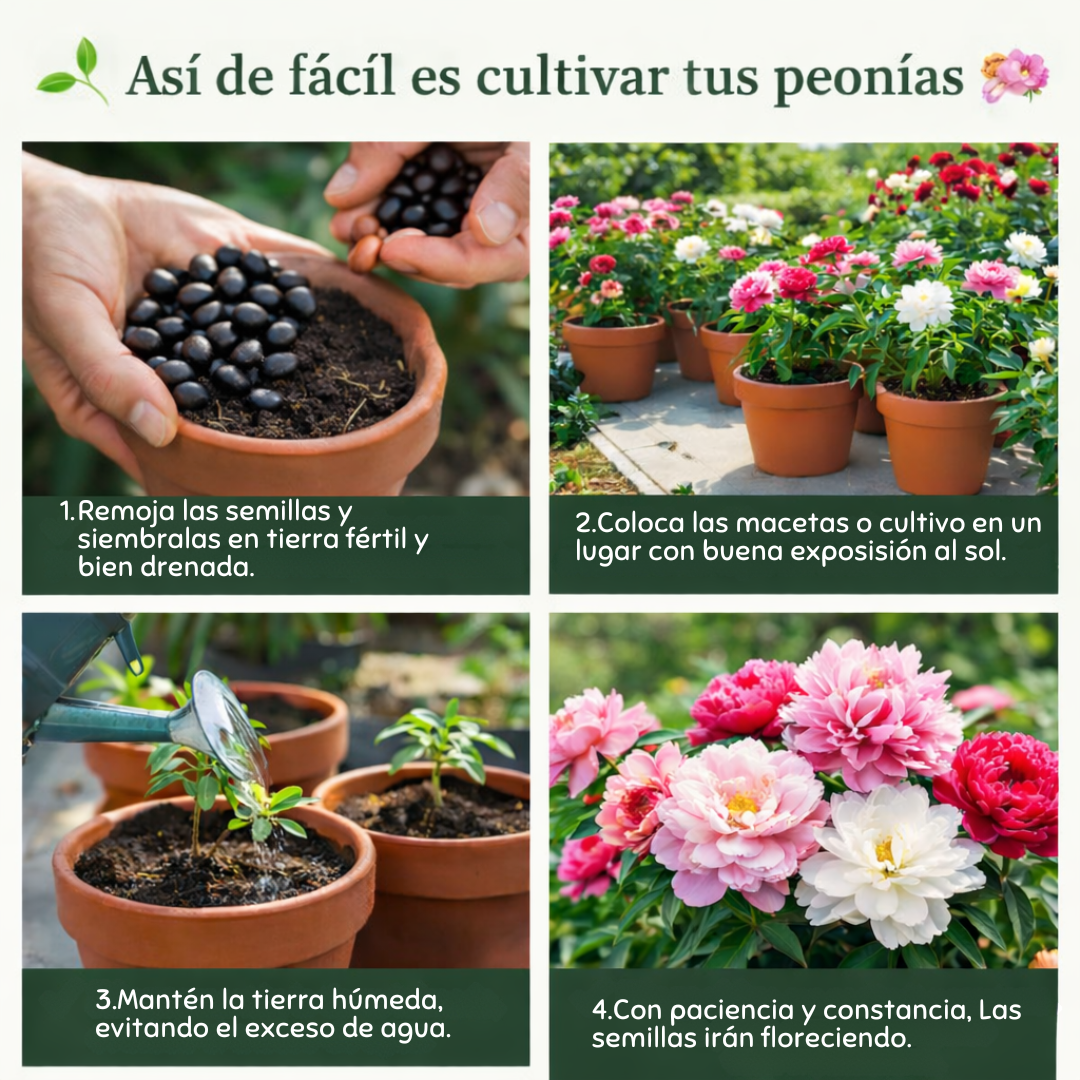 Peonía Imperial : Mezcla Multicolor Premium
