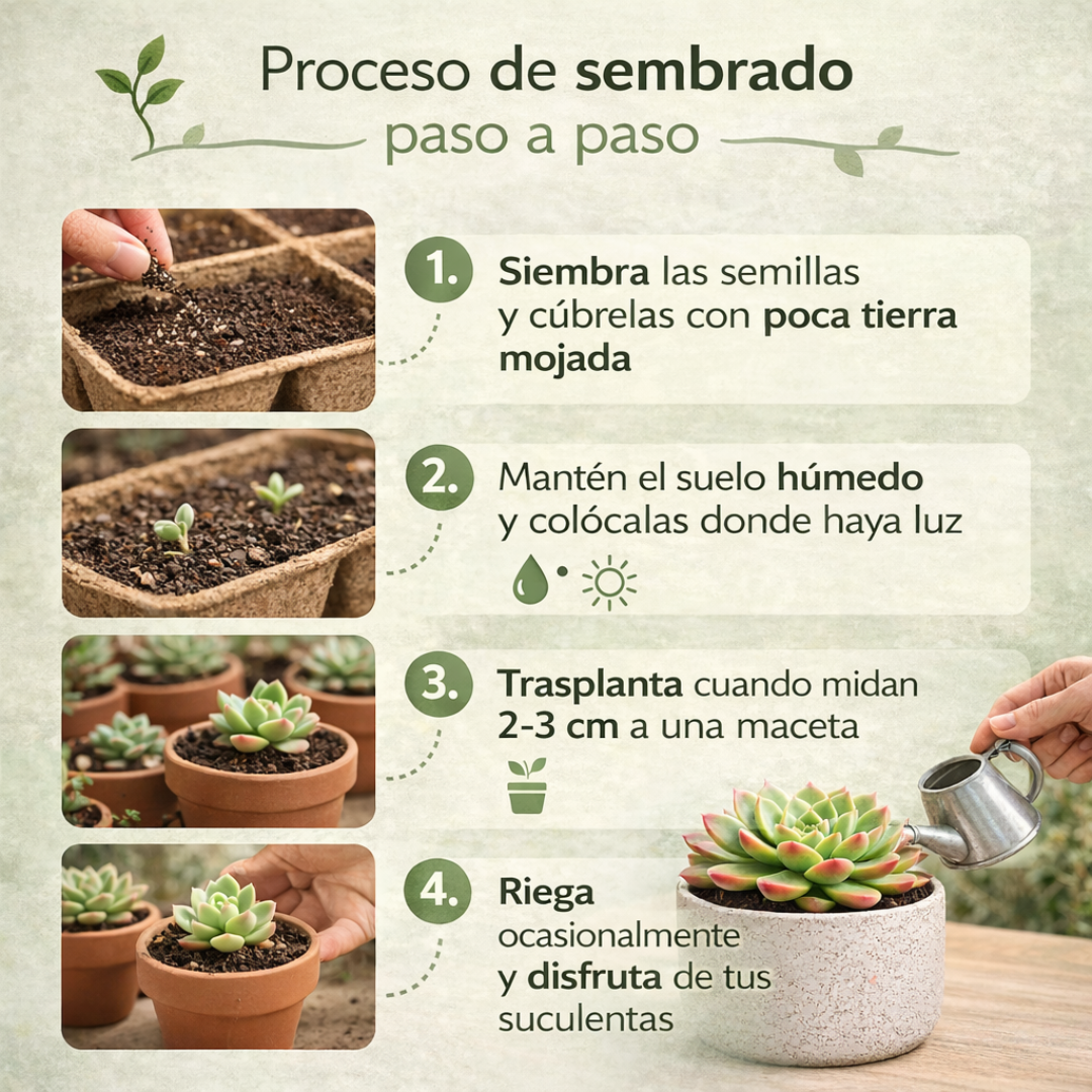 Succulent Mix: Pack de Semillas de Suculentas Exóticas