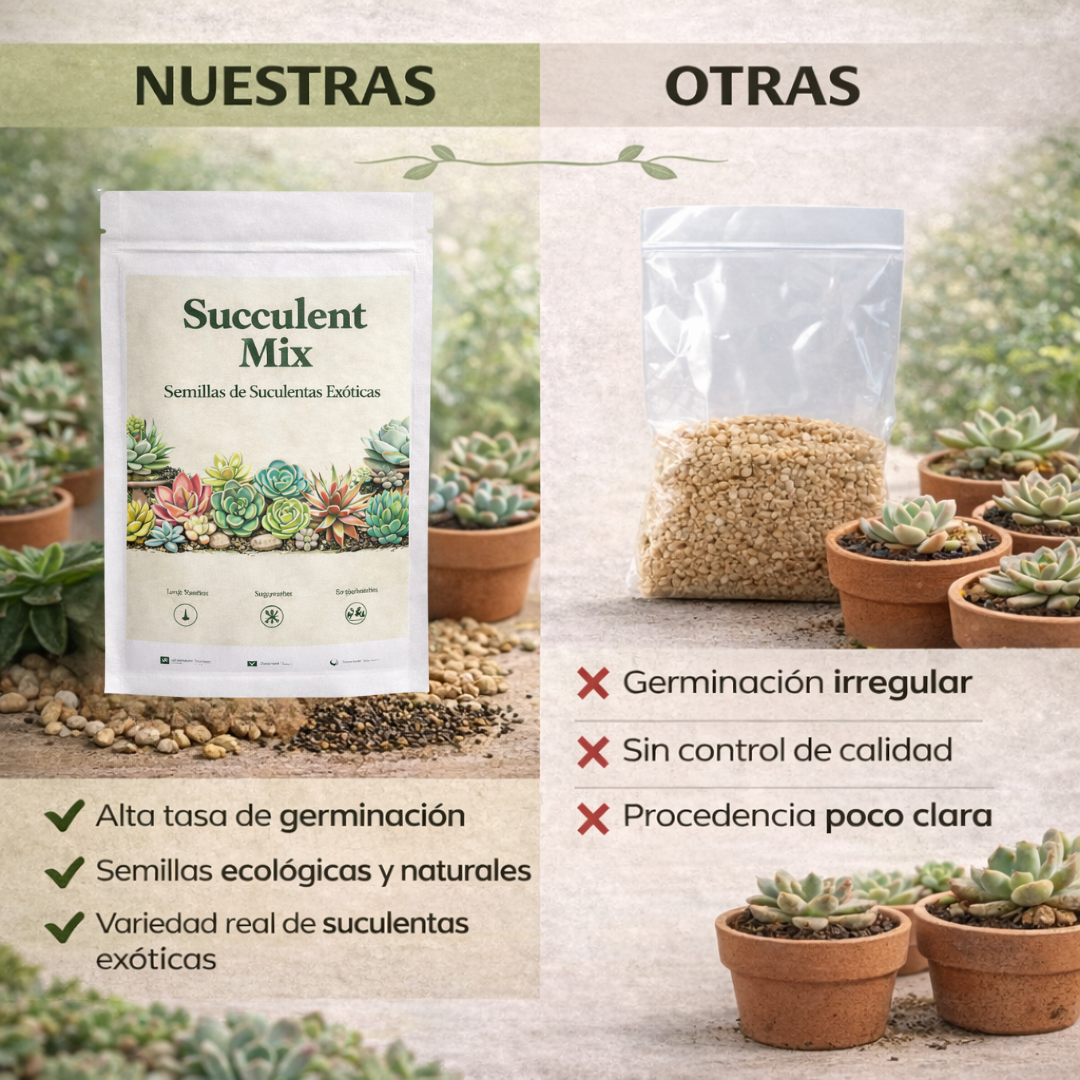 Succulent Mix: Pack de Semillas de Suculentas Exóticas