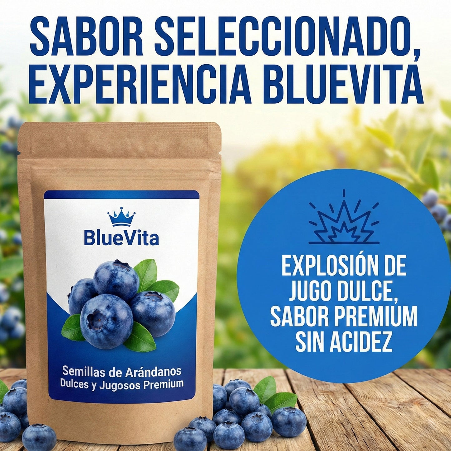 BlueVita | Semillas de Arándanos Dulces y Jugosos Premium