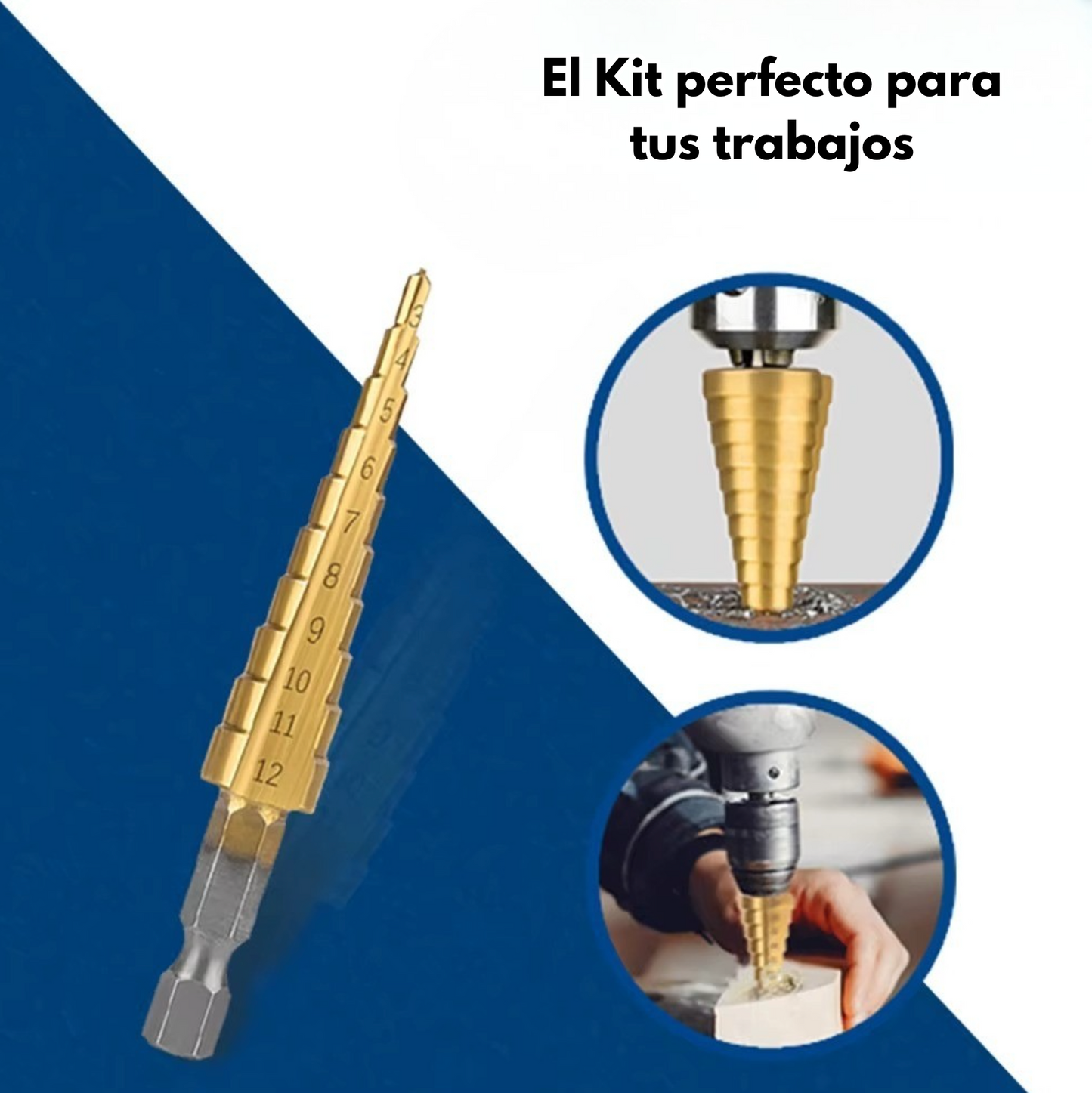 TitanDrill™ | Pack de Brocas Escalonadas de Titanio