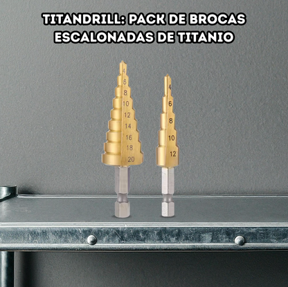 TitanDrill™ | Pack de Brocas Escalonadas de Titanio