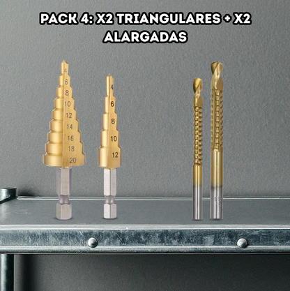 TitanDrill™ | Pack de Brocas Escalonadas de Titanio