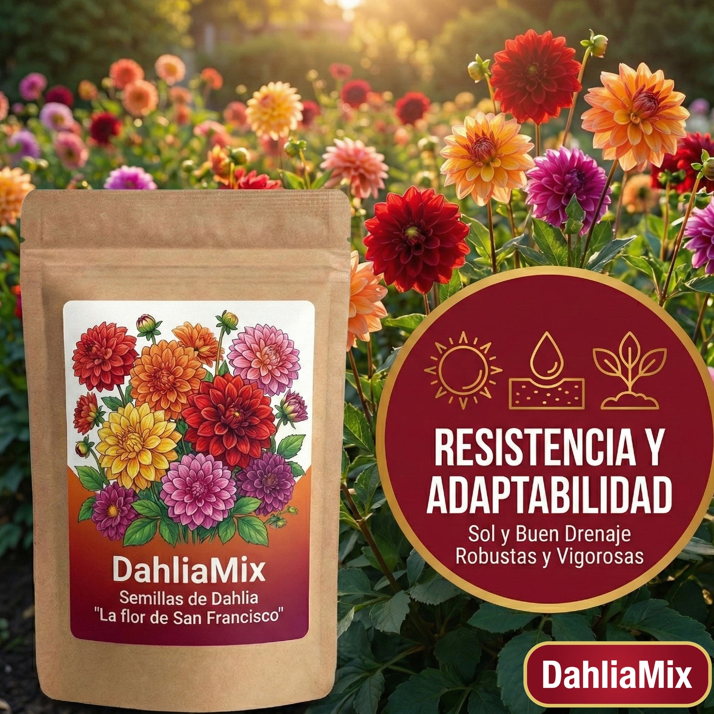 DahliaMix: Semillas de Dahlia "La flor de San Francisco"