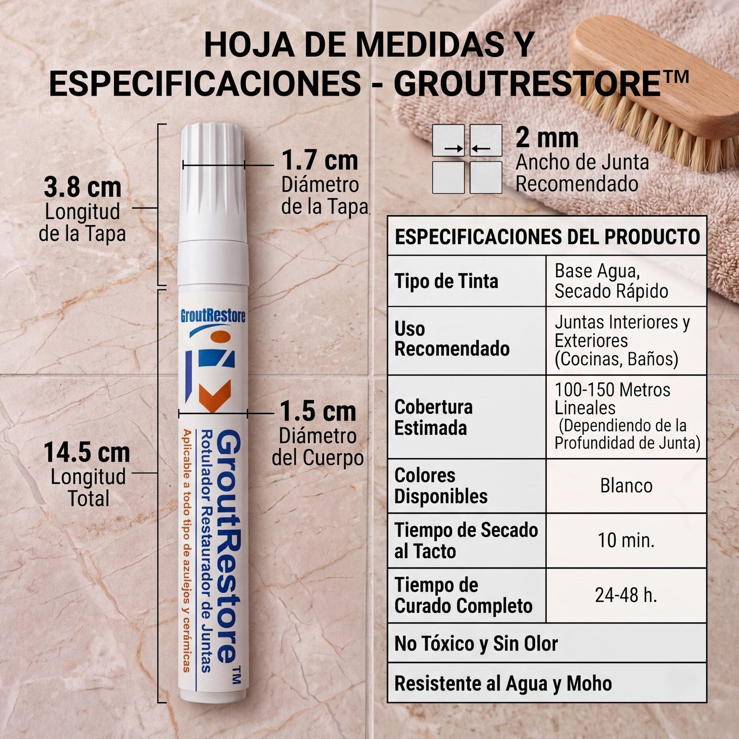 GroutRestore™ – Rotuladores Restauradores de Juntas