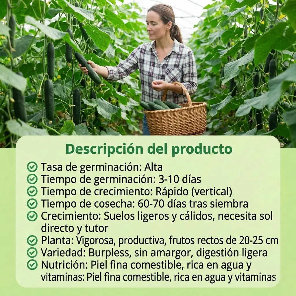 Green King – Semillas de Pepino Gourmet Extra Largo