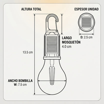SolarSphere™ – Bombilla Solar Portátil con Enganche