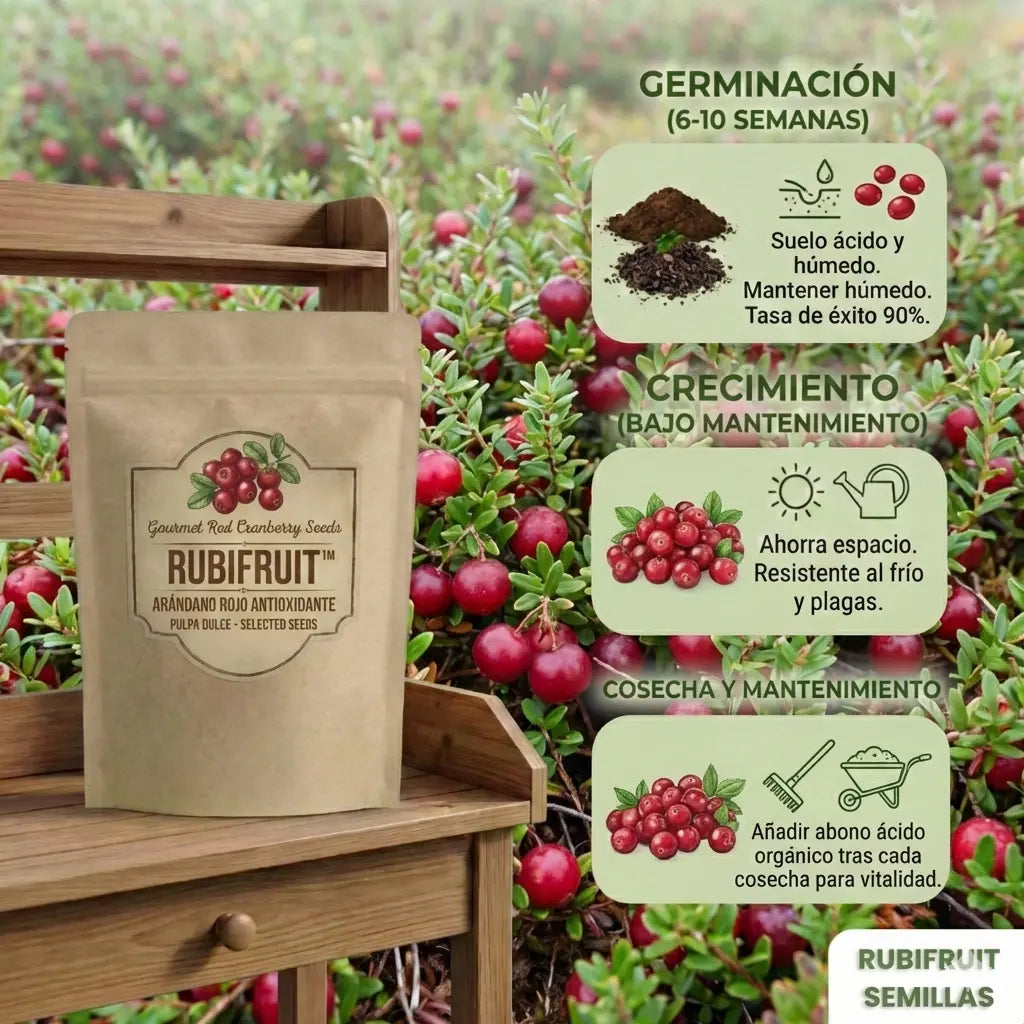 RubiFruit | Semillas de Arándano Rojo Antioxidante