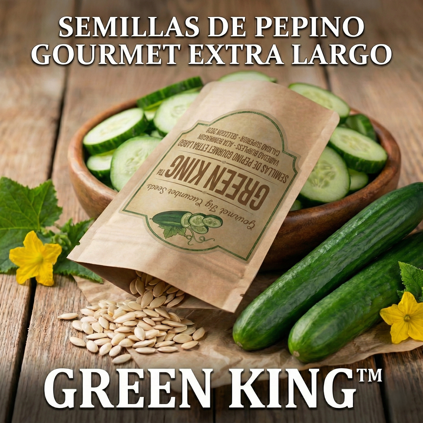 Green King – Semillas de Pepino Gourmet Extra Largo