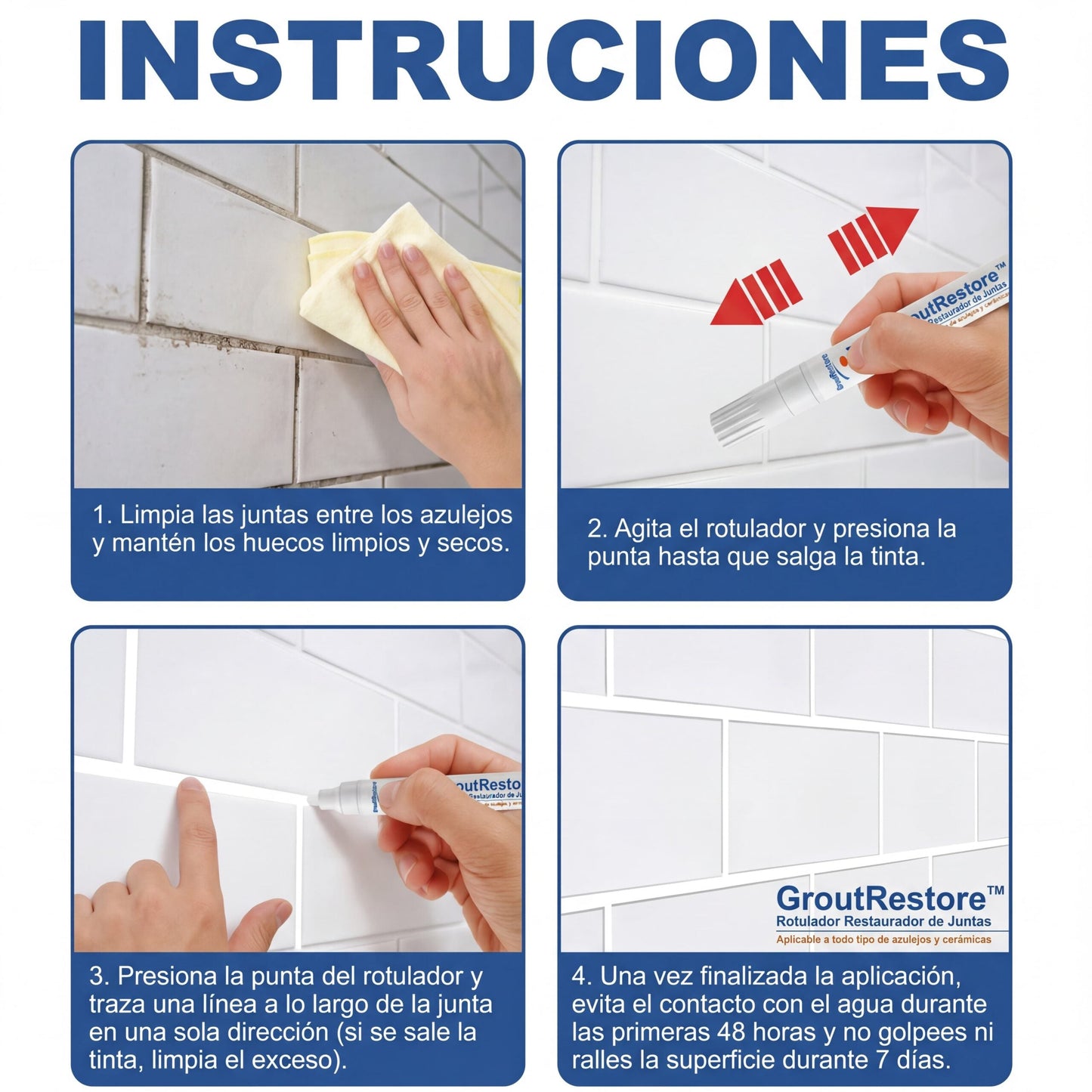 GroutRestore™ – Rotuladores Restauradores de Juntas