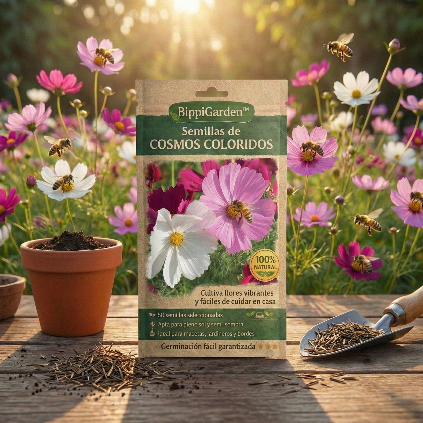 BippiGarden™ – Semillas de Cosmos Coloridos