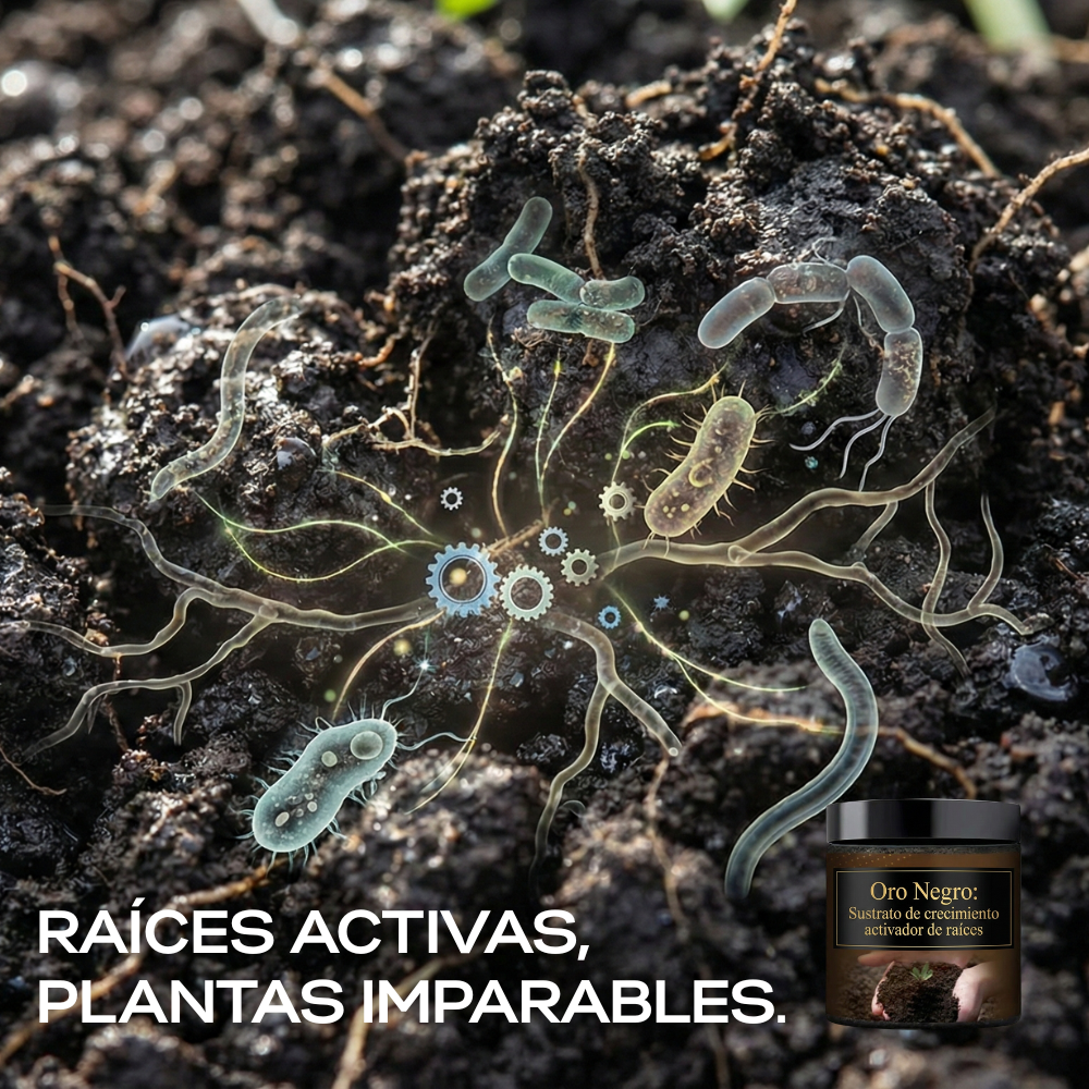Oro Negro: Sustrato de crecimiento activador de raíces
