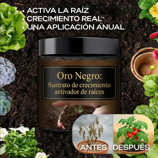 Oro Negro: Sustrato de crecimiento activador de raíces