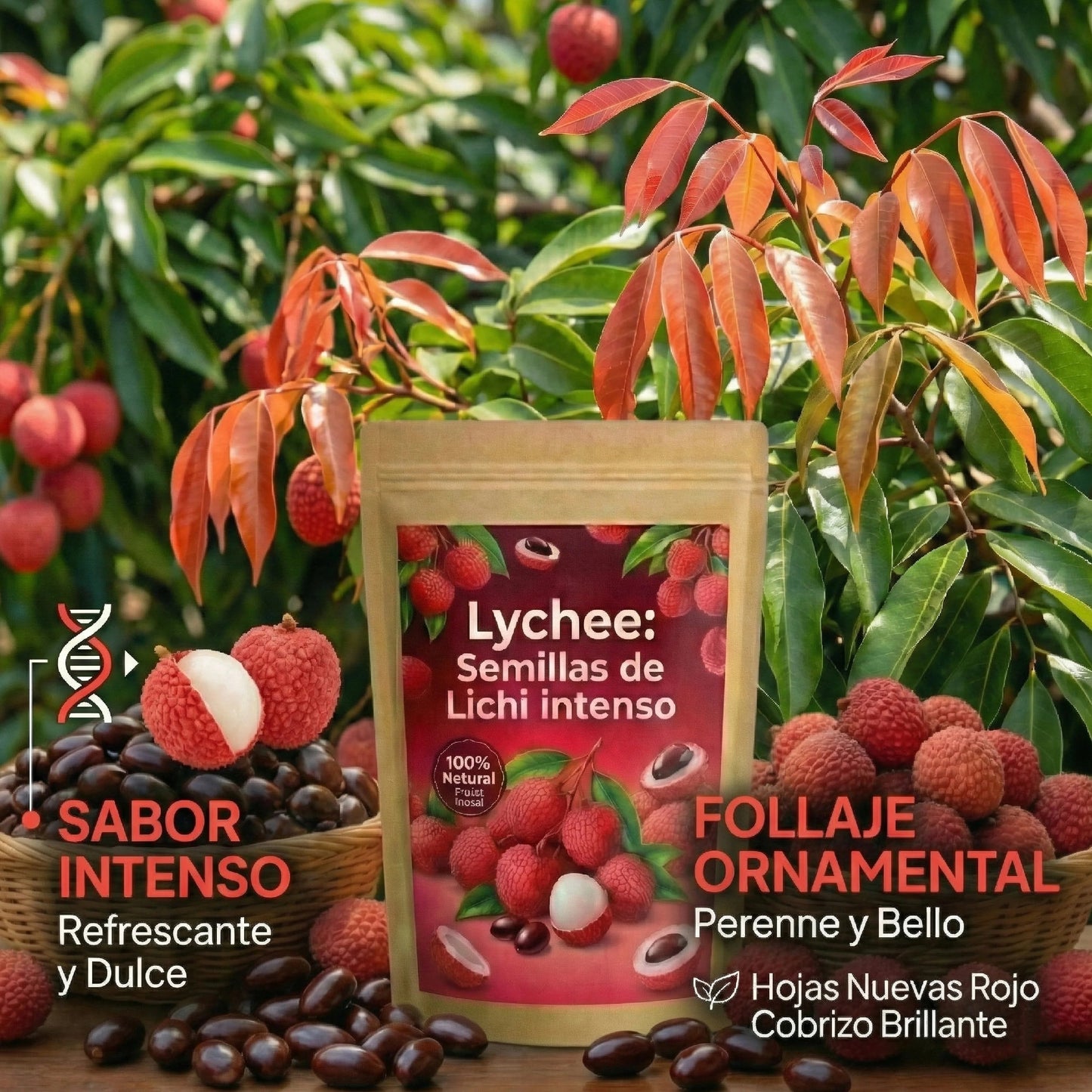 Lychee: Semillas de Lichi intenso