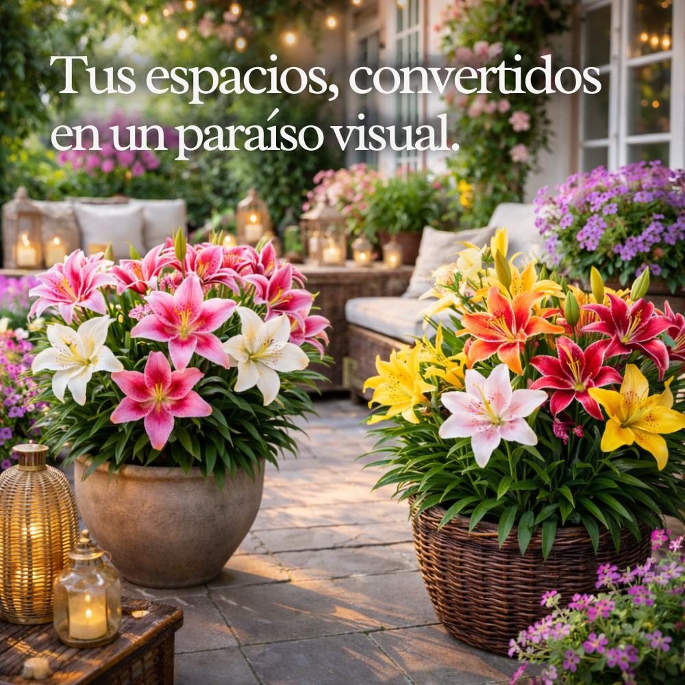 LirioLuxe™ – Semillas de Lirios Vibrantes y Perfumados