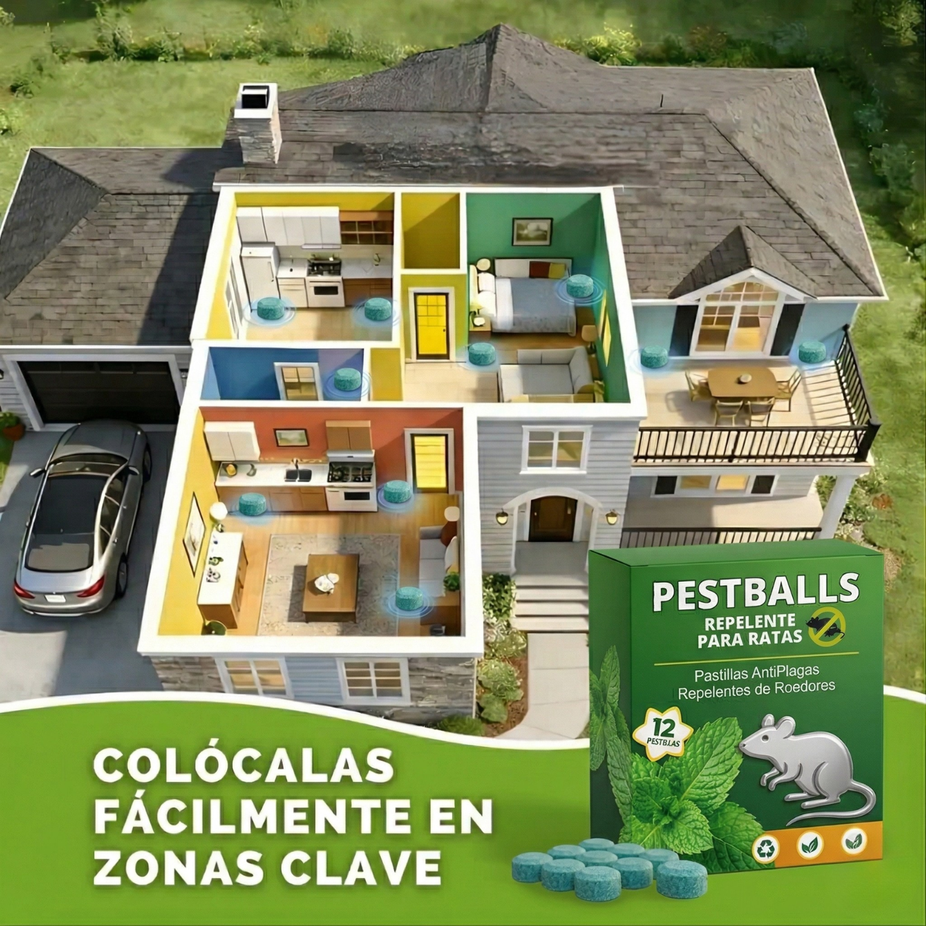 PestStop | Pastillas AntiPlagas Repelentes de Roedores